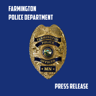 Police Department Press Release with Farmington badge in the center