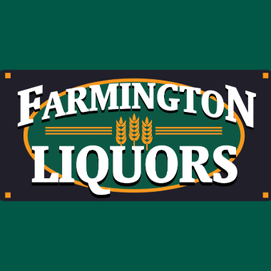 Farmington Liquors logo on black background