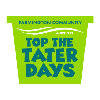 Top the Tater Days logo with a wave towards the top of the container