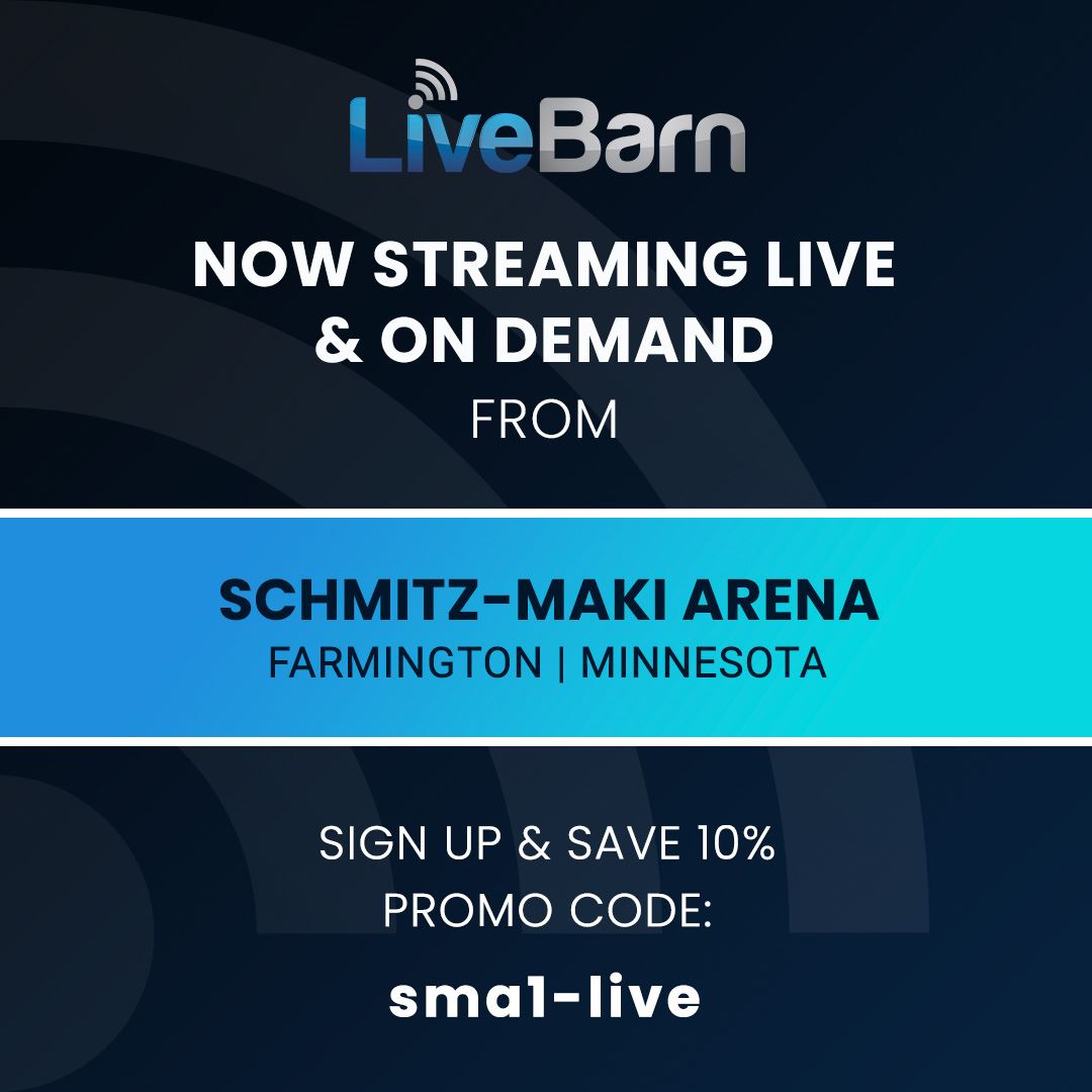 LiveBarn ad now streaming at Schmitz-Maki Arena in Farmington