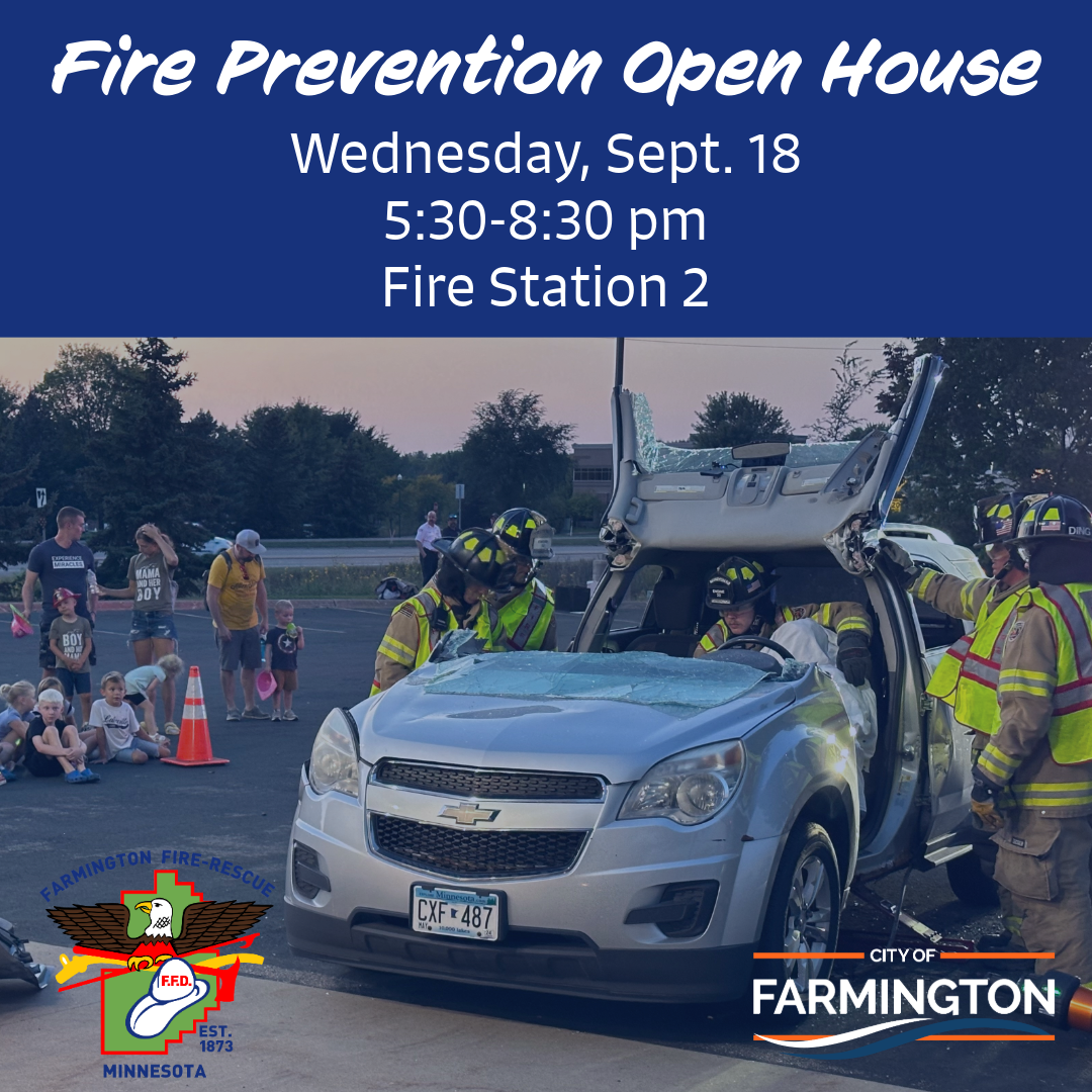 Fire Prevention Open House 2024 with image of demonstration of rescue from a car